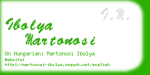 ibolya martonosi business card